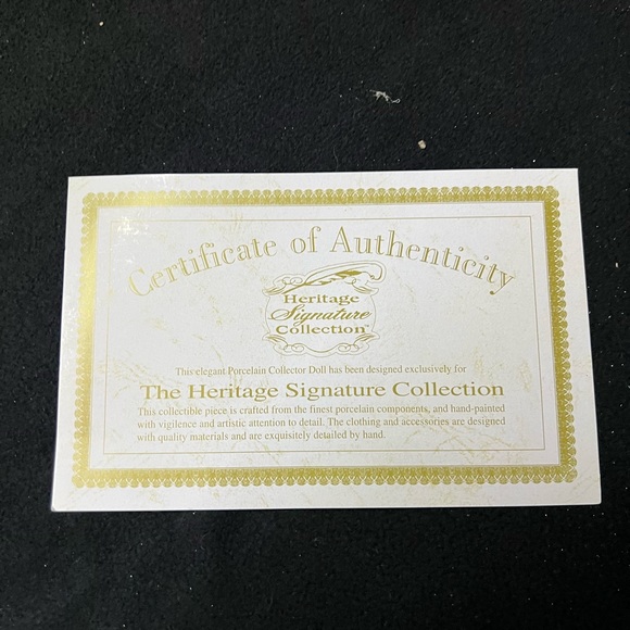 The Heritage Signature Collection 18” Porcelain Doll with stand - Picture 8 of 10